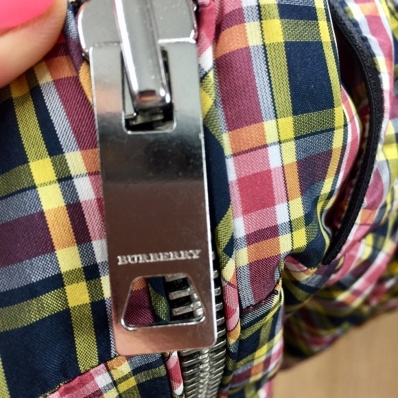 BURBERRY Brenty Check Hooded Jacket  Bright Coral Pink Girl's Size 8Y - Picture 11 of 12